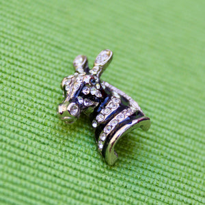 1980s zebra lapel pin