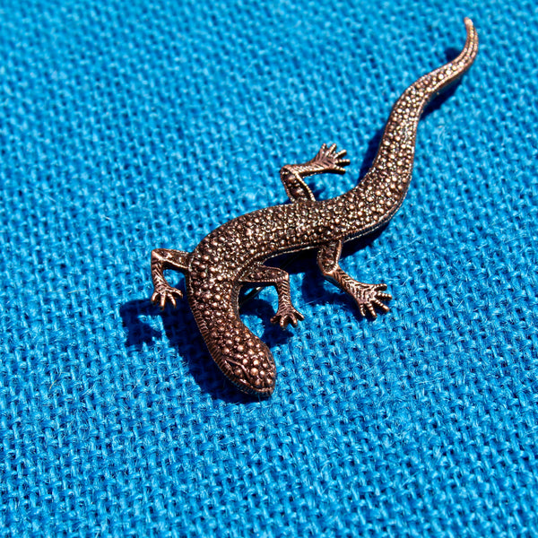 Copper Lizard Brooch
