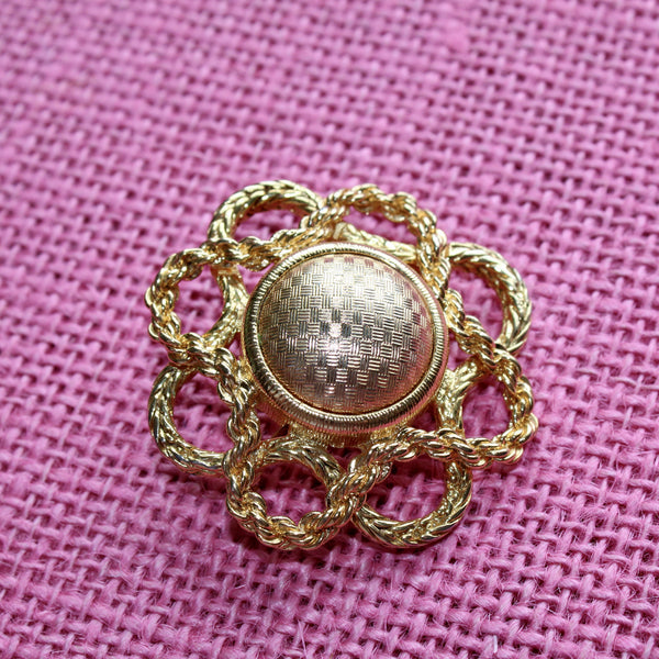 Monet Braided Chequerboard Brooch