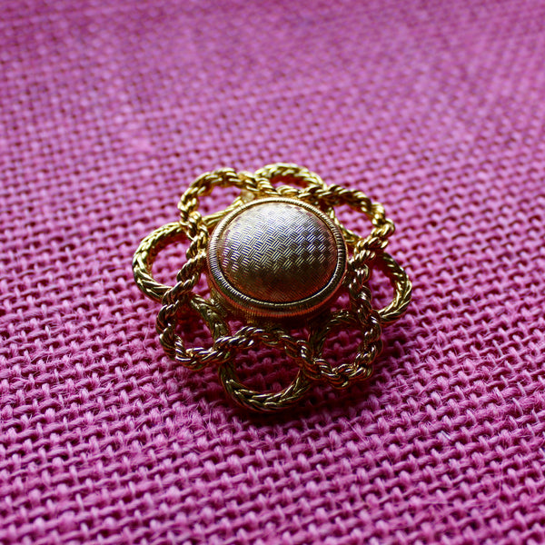 Monet Braided Chequerboard Brooch