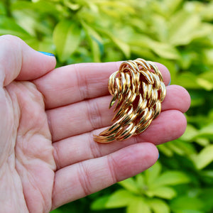 Grosse Gold Leaves 1964 Brooch