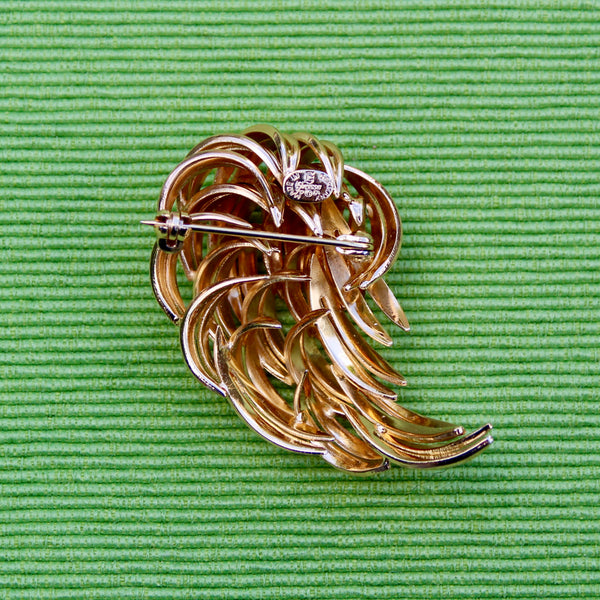 Grosse Gold Leaves 1964 Brooch