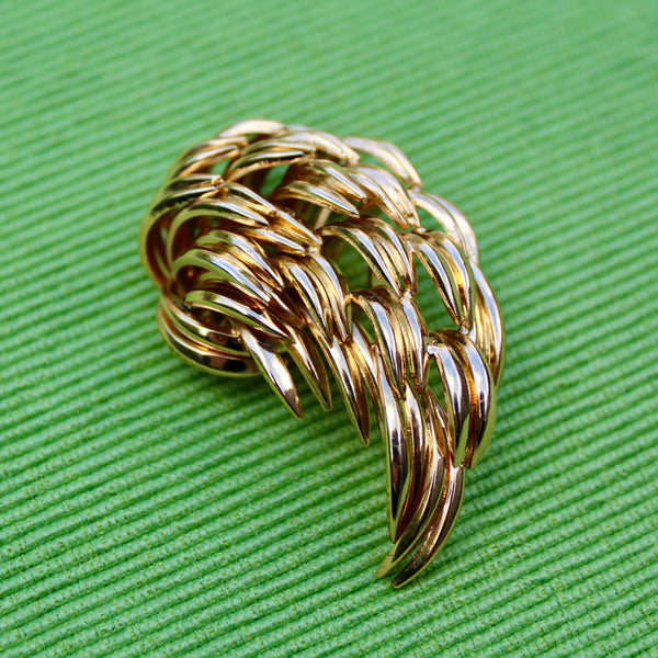 Grosse Gold Leaves 1964 Brooch