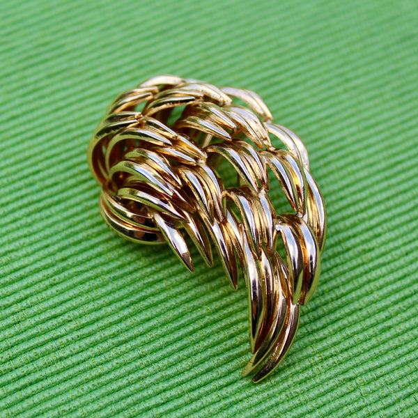 Grosse Gold Leaves 1964 Brooch