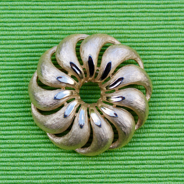Trifari Pinwheel Wreath Brooch