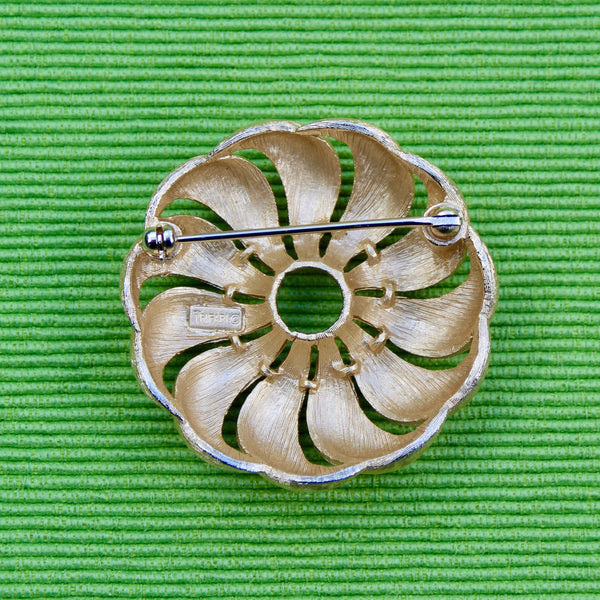 Trifari Pinwheel Wreath Brooch