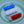 Load image into Gallery viewer, Czech Glass White Blue and Orange Twist Brooches