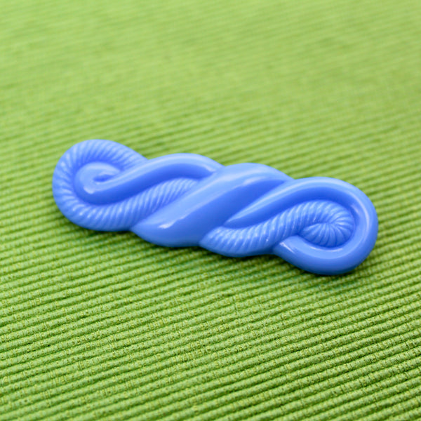 Czech Glass White Blue and Orange Twist Brooches