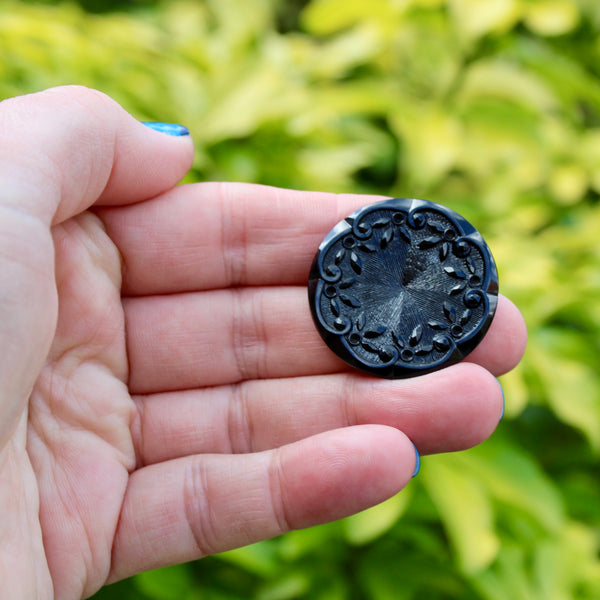 Czech Glass Black Styles Vintage Brooches