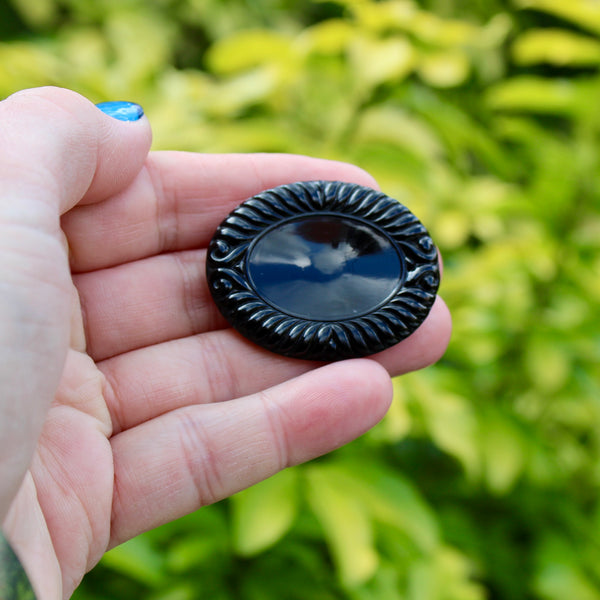 Czech Glass Black Styles Vintage Brooches
