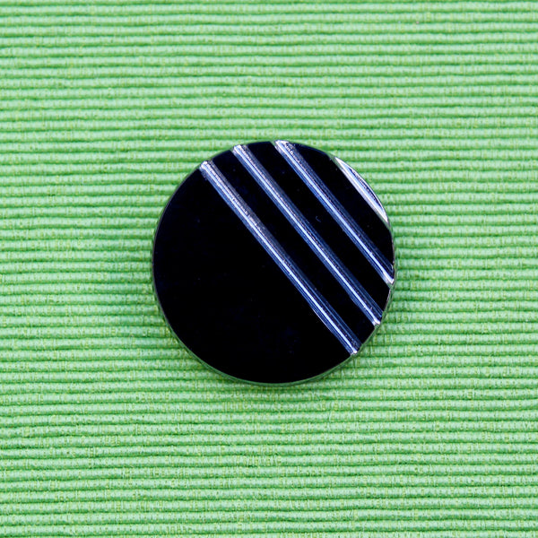 Czech Glass Black Styles Vintage Brooches