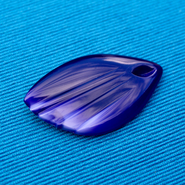 Czech Glass Blue Flipper