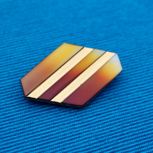 Czech Glass Gold Diamond Style