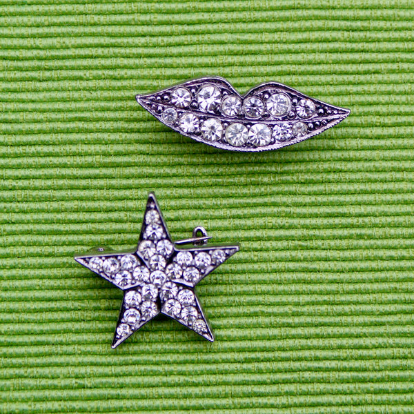 Rock Star and Lips Pins