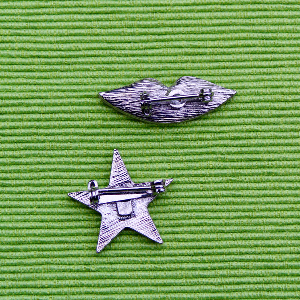 Rock Star and Lips Pins