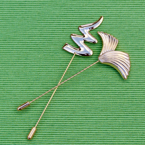 1980s Gold Stick Pins