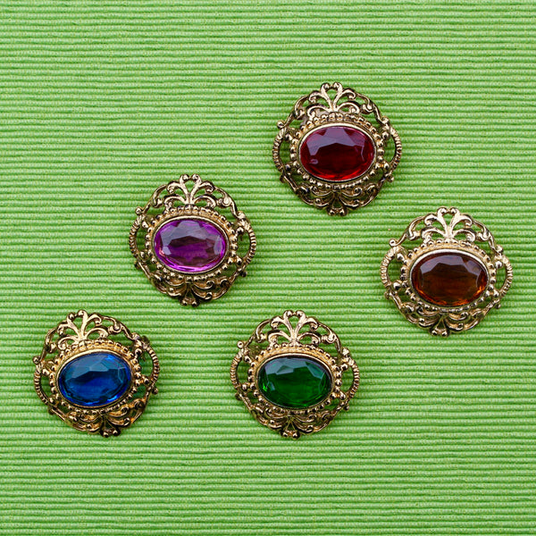 Blue Jewel Regency Brooch