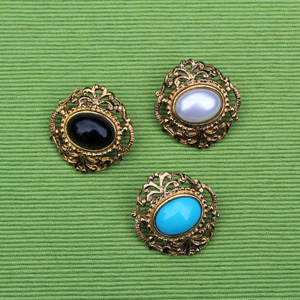 Black Jewel Regency Brooch