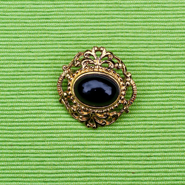Black Jewel Regency Brooch
