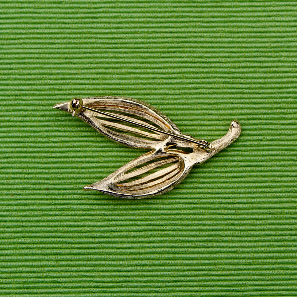Double Gold Leaf Brooch