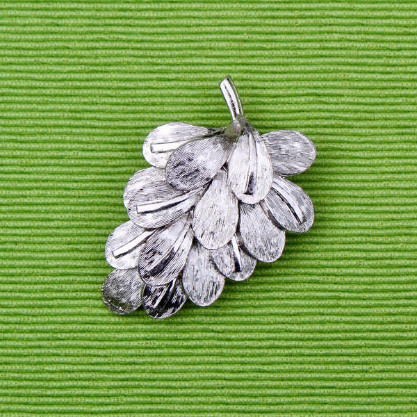Modernist Silver Leaf Brooch