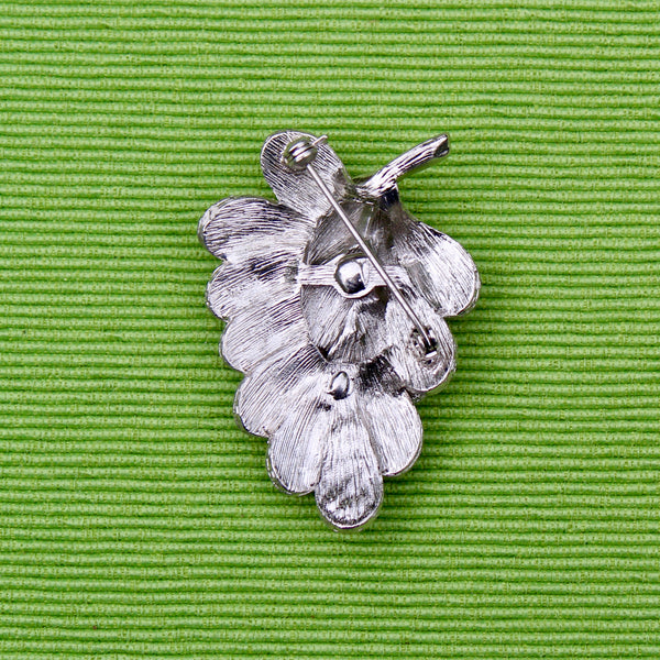Modernist Silver Leaf Brooch