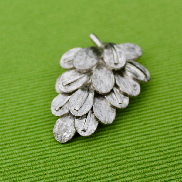 Modernist Silver Leaf Brooch