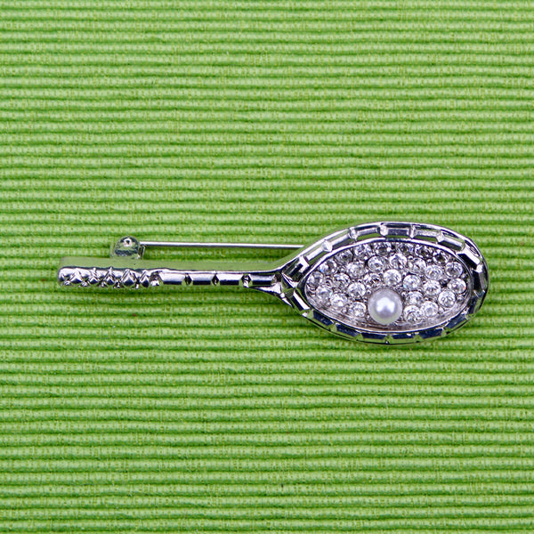 Tennis Racquet Brooch