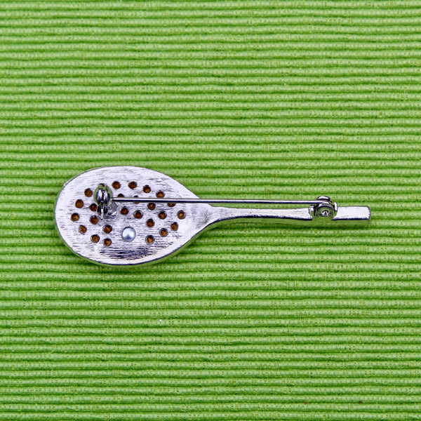 Tennis Racquet Brooch