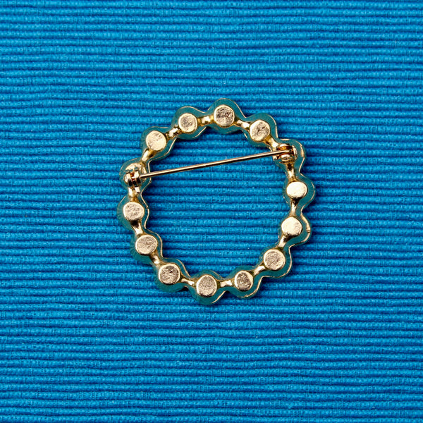 Multi-Colour Wreath Brooch