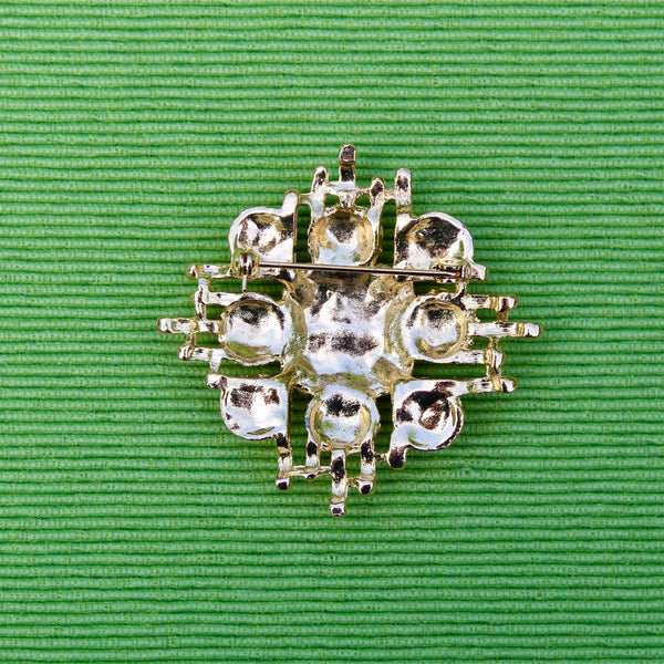 Abstract Rope Grid Brooch