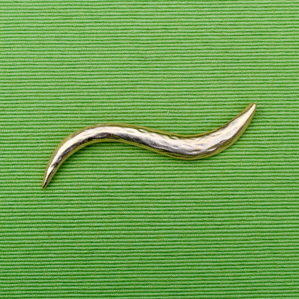 Modernist Gold Worm Brooch