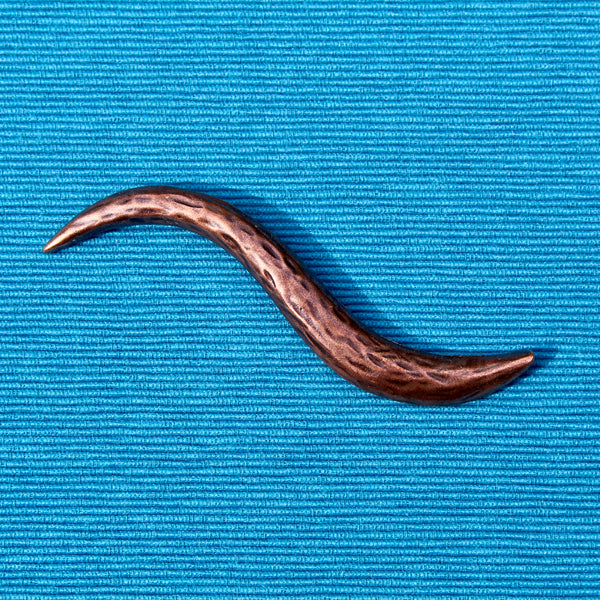 Modernist Copper Worm Brooch