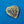 Load image into Gallery viewer, Rhinestone Heart Blue Gold
