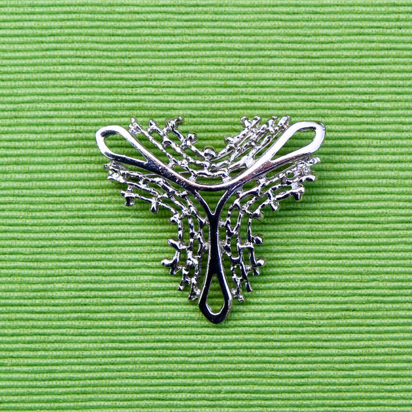 Silver Fidget Spinner Brooch