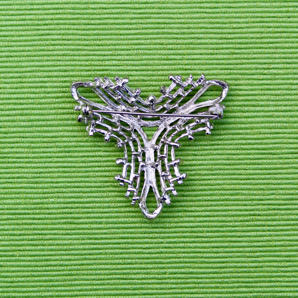 Silver Fidget Spinner Brooch