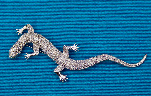 Giant Sparkly Lizard Brooch