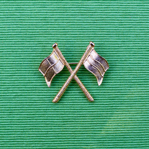 Semaphore Flags Brooch
