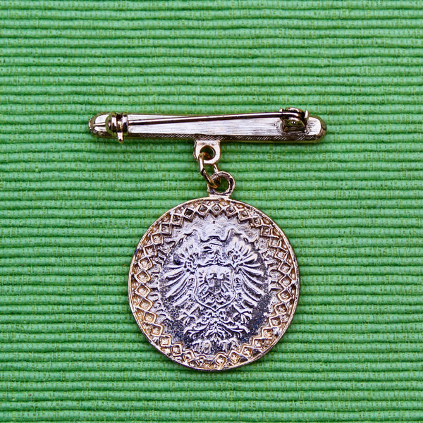 Military Medal Coin Brooch