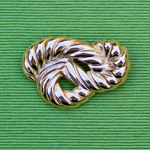 Large Messy Gold Knot Brooch