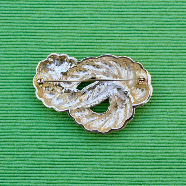 Large Messy Gold Knot Brooch