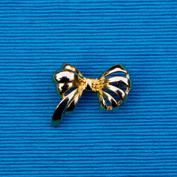 Gold Bow Brooch