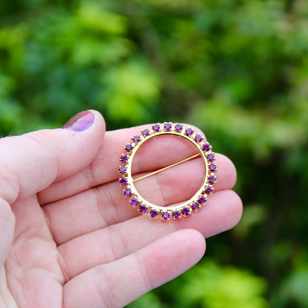 Amethyst Wreath Brooch