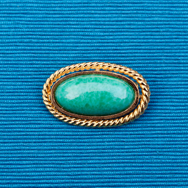 Faux Jade Oval