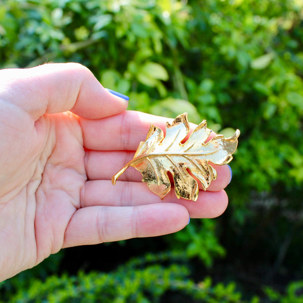 Fig Leaf Brooch
