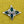Load image into Gallery viewer, 80s Deco Quattro Blue Brooch