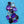 Load image into Gallery viewer, 80s Deco Black and Purple Brooch
