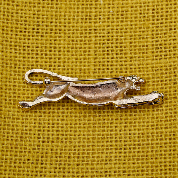 Running White Tiger Brooch
