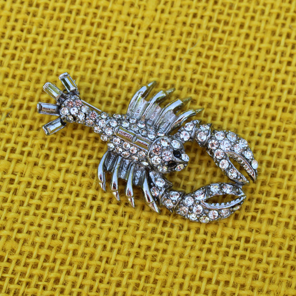 Silver Lobster Brooch