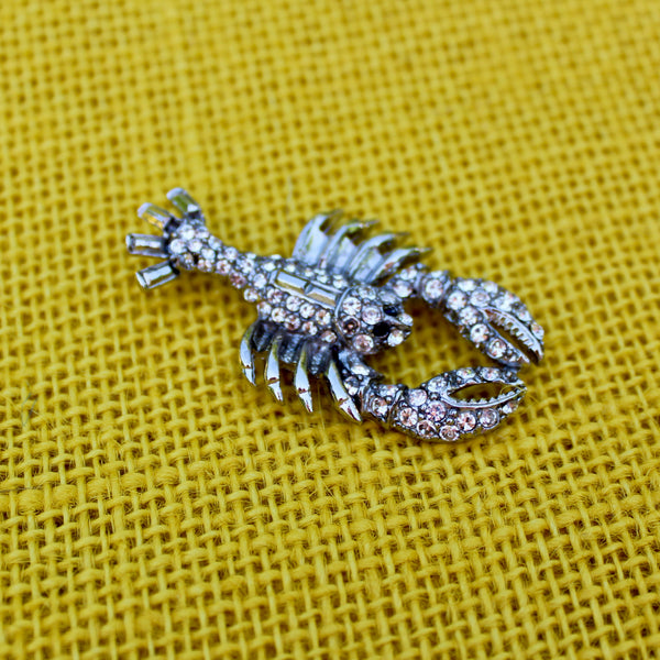 Silver Lobster Brooch